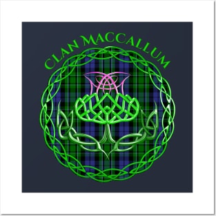 MacCallum Scottish Tartan Celtic Thistle Posters and Art